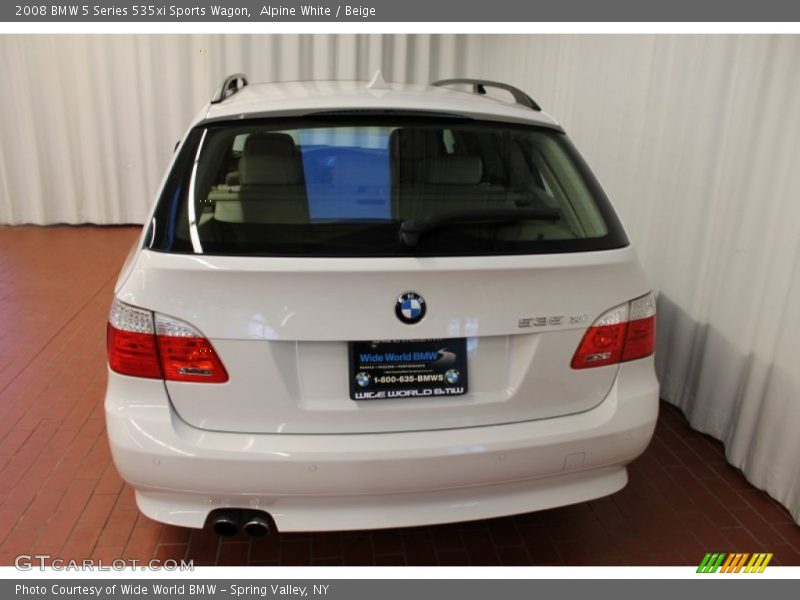 Alpine White / Beige 2008 BMW 5 Series 535xi Sports Wagon