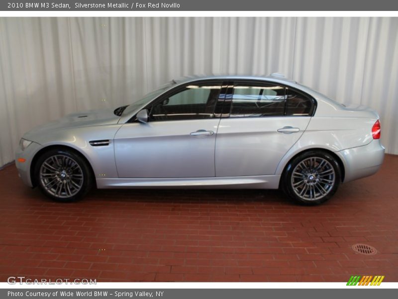 Silverstone Metallic / Fox Red Novillo 2010 BMW M3 Sedan