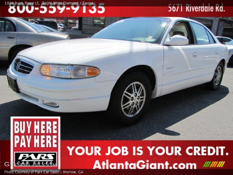 Bright White Diamond / Taupe 1999 Buick Regal LS