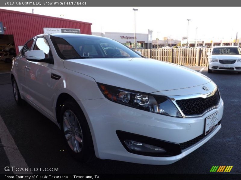 Snow White Pearl / Beige 2013 Kia Optima LX
