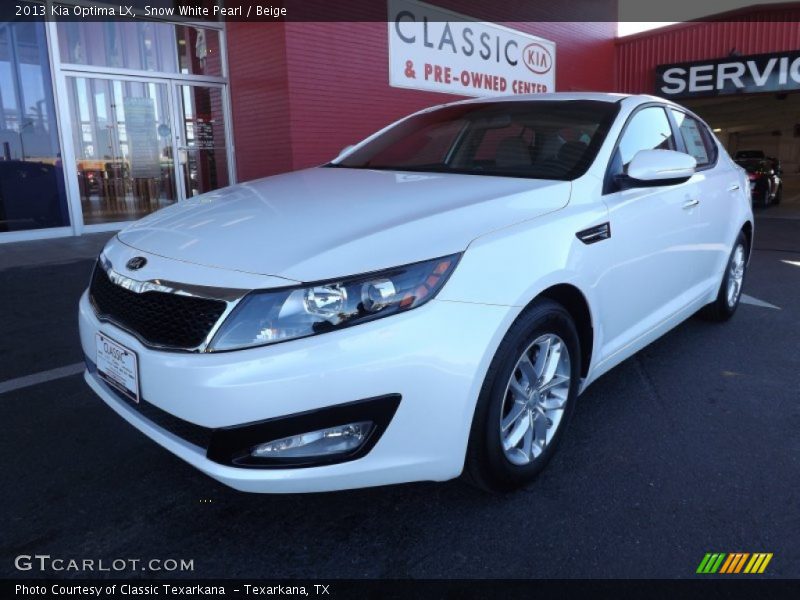 Snow White Pearl / Beige 2013 Kia Optima LX