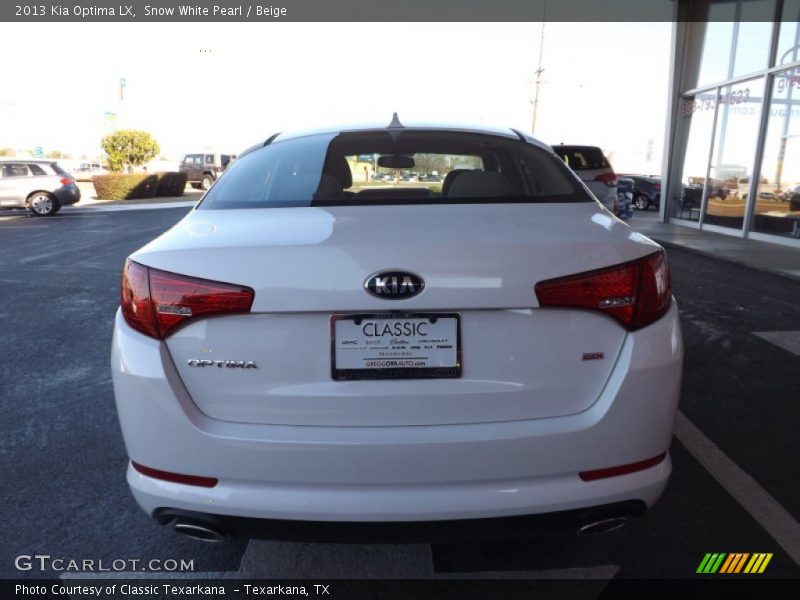 Snow White Pearl / Beige 2013 Kia Optima LX