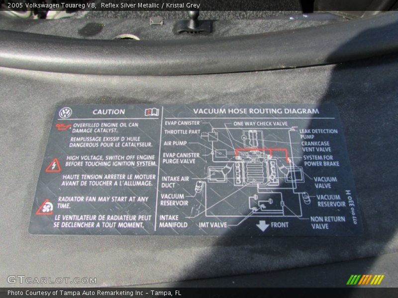 Reflex Silver Metallic / Kristal Grey 2005 Volkswagen Touareg V8