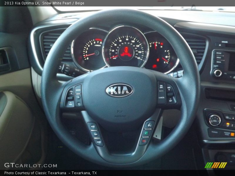 Snow White Pearl / Beige 2013 Kia Optima LX
