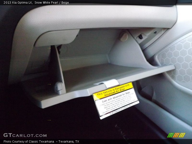 Snow White Pearl / Beige 2013 Kia Optima LX