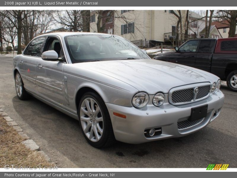 Liquid Silver Metallic / Charcoal 2008 Jaguar XJ XJ8 L