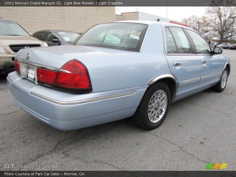 Light Blue Metallic / Light Graphite 2001 Mercury Grand Marquis GS