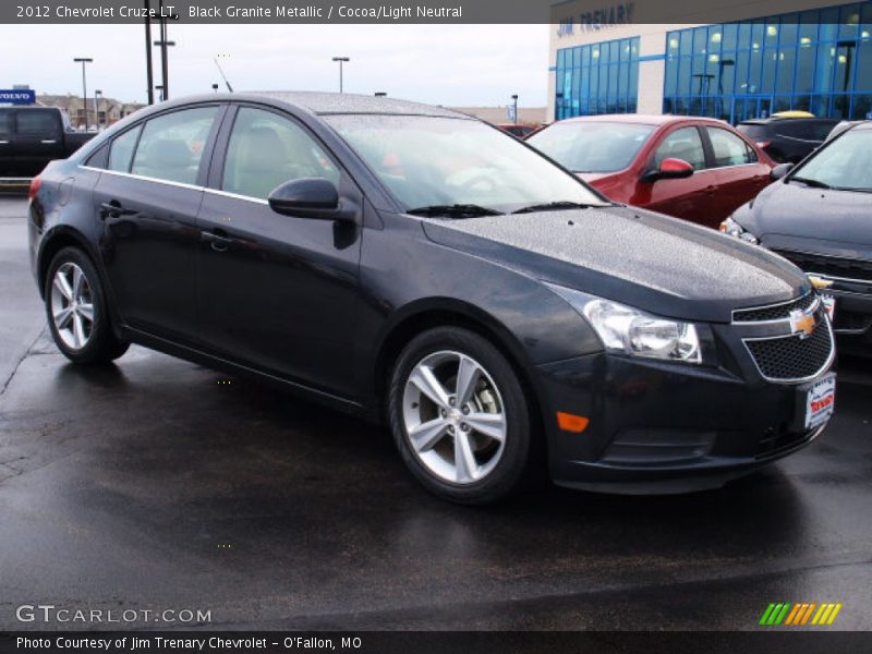 Black Granite Metallic / Cocoa/Light Neutral 2012 Chevrolet Cruze LT