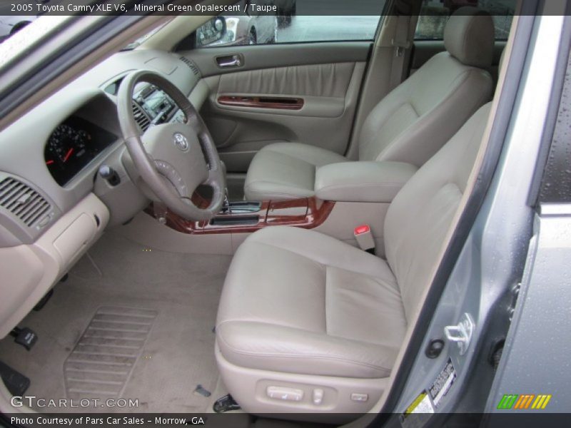 Mineral Green Opalescent / Taupe 2005 Toyota Camry XLE V6