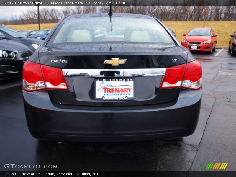 Black Granite Metallic / Cocoa/Light Neutral 2012 Chevrolet Cruze LT