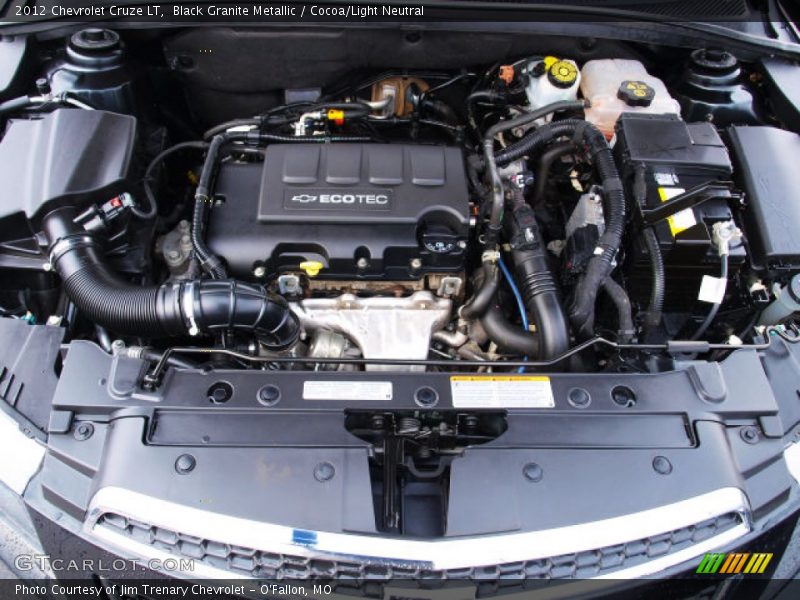 Black Granite Metallic / Cocoa/Light Neutral 2012 Chevrolet Cruze LT