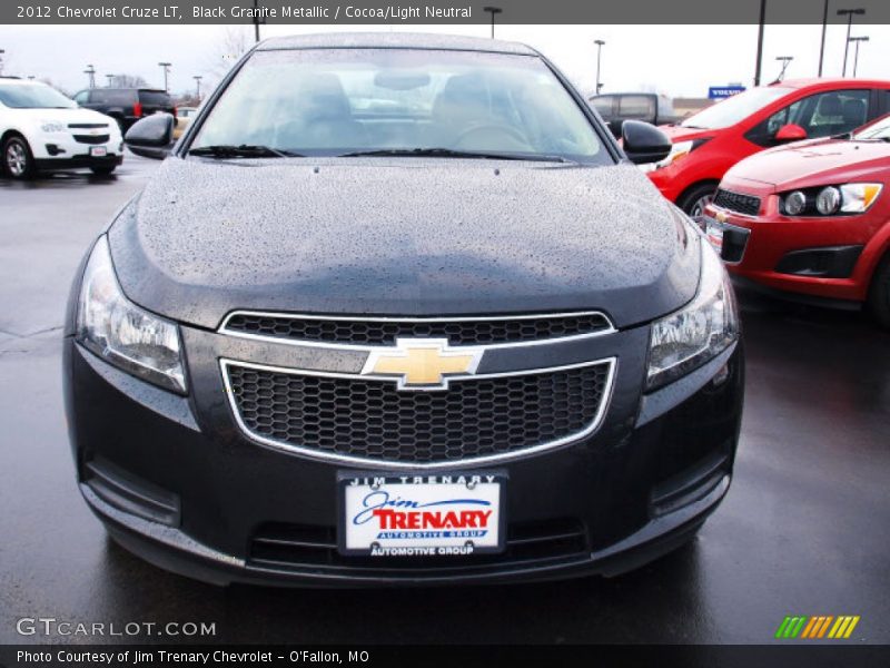 Black Granite Metallic / Cocoa/Light Neutral 2012 Chevrolet Cruze LT