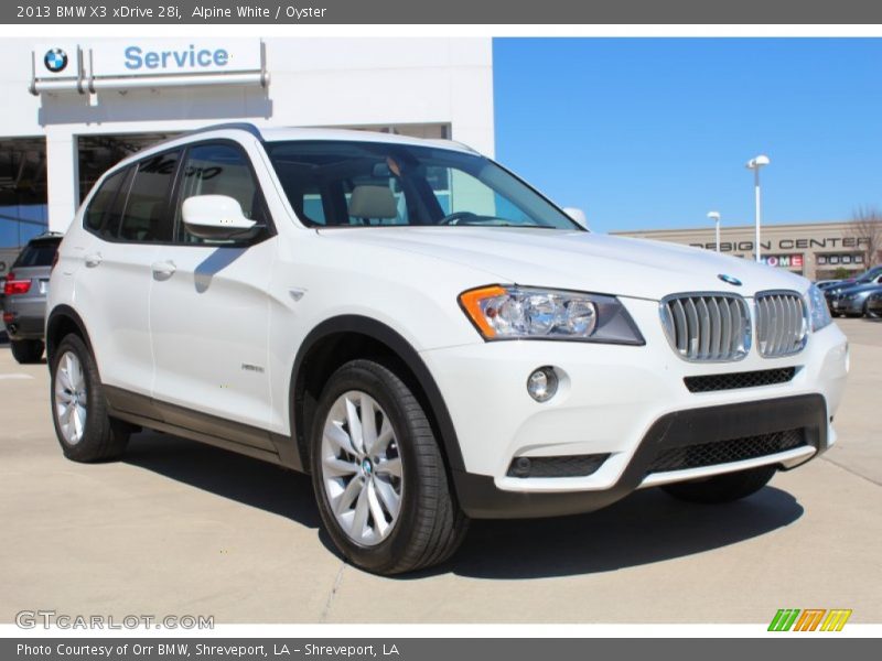 Alpine White / Oyster 2013 BMW X3 xDrive 28i