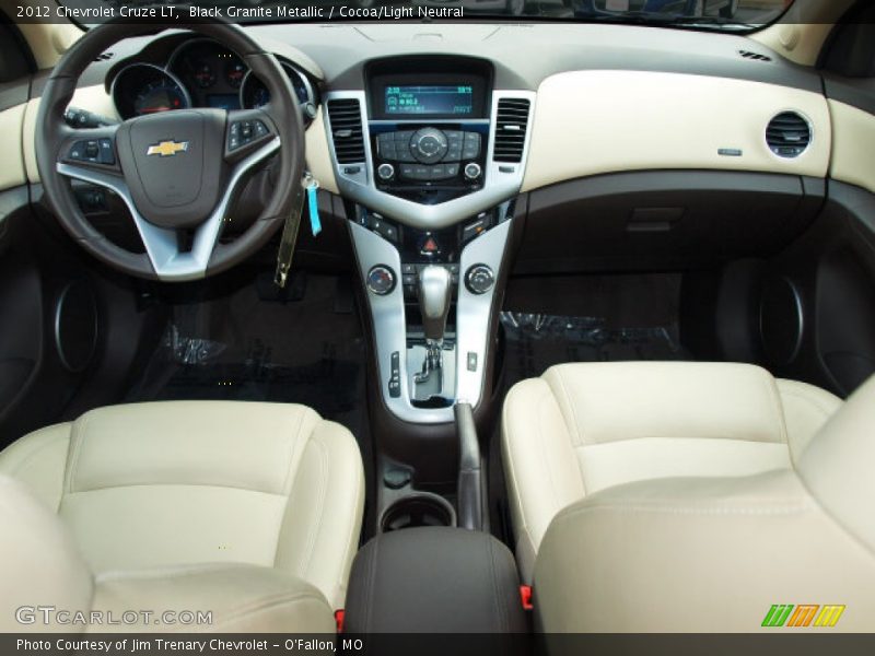 Black Granite Metallic / Cocoa/Light Neutral 2012 Chevrolet Cruze LT