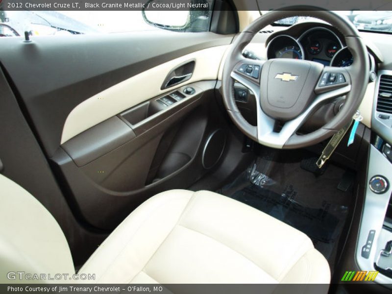Black Granite Metallic / Cocoa/Light Neutral 2012 Chevrolet Cruze LT