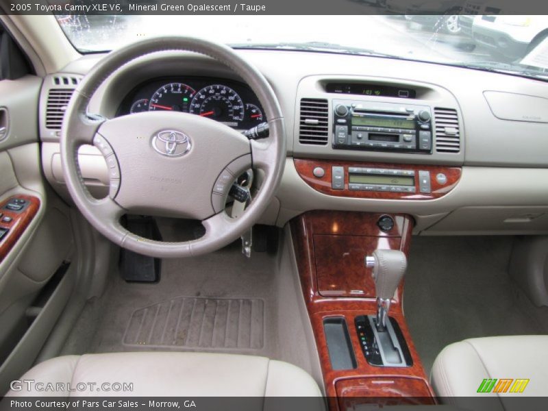Mineral Green Opalescent / Taupe 2005 Toyota Camry XLE V6