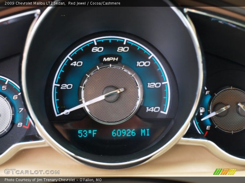 Red Jewel / Cocoa/Cashmere 2009 Chevrolet Malibu LTZ Sedan