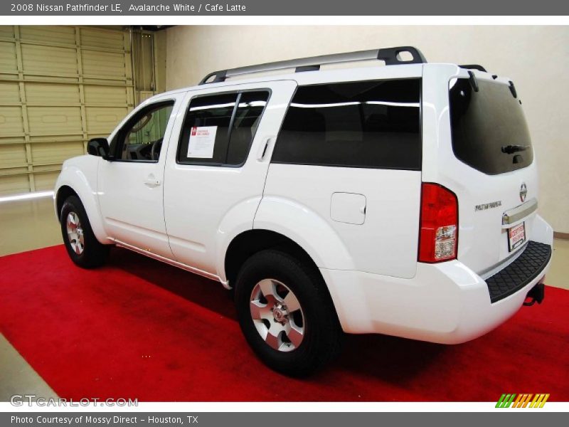 Avalanche White / Cafe Latte 2008 Nissan Pathfinder LE