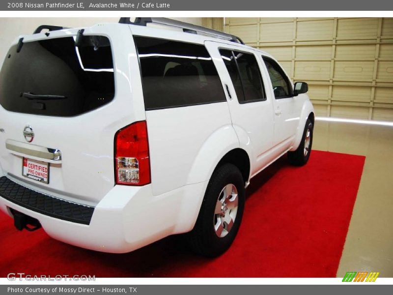 Avalanche White / Cafe Latte 2008 Nissan Pathfinder LE