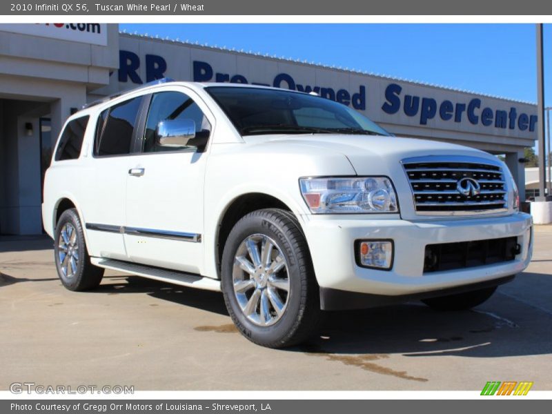 Tuscan White Pearl / Wheat 2010 Infiniti QX 56