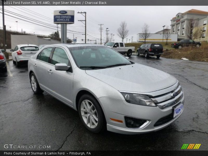 Ingot Silver Metallic / Charcoal Black 2011 Ford Fusion SEL V6 AWD