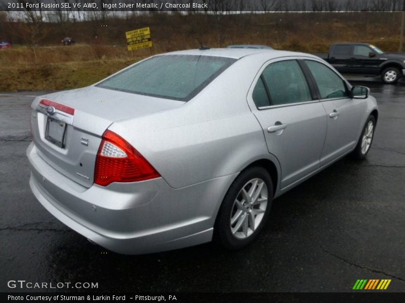 Ingot Silver Metallic / Charcoal Black 2011 Ford Fusion SEL V6 AWD