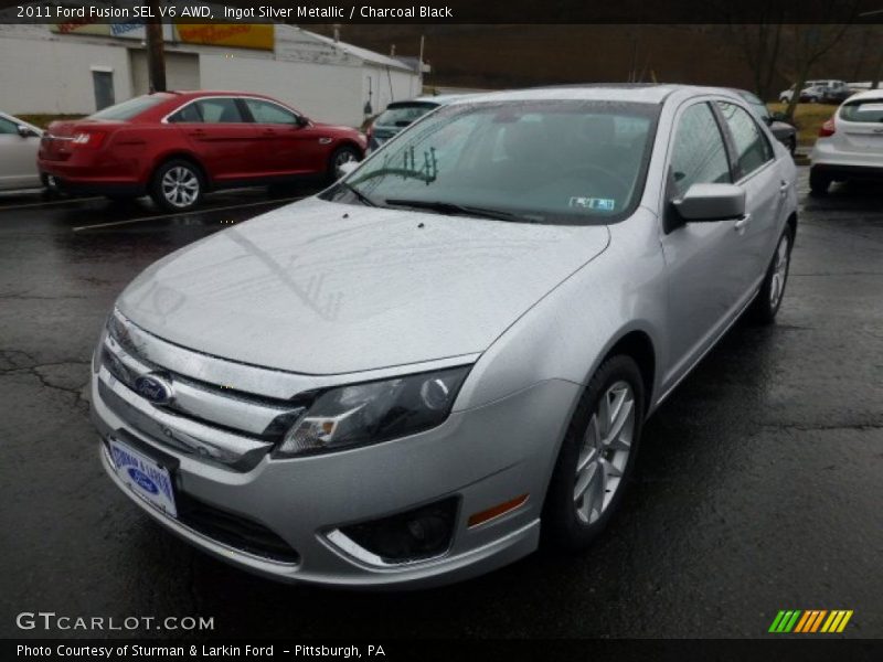 Ingot Silver Metallic / Charcoal Black 2011 Ford Fusion SEL V6 AWD