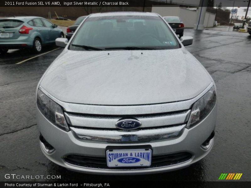 Ingot Silver Metallic / Charcoal Black 2011 Ford Fusion SEL V6 AWD