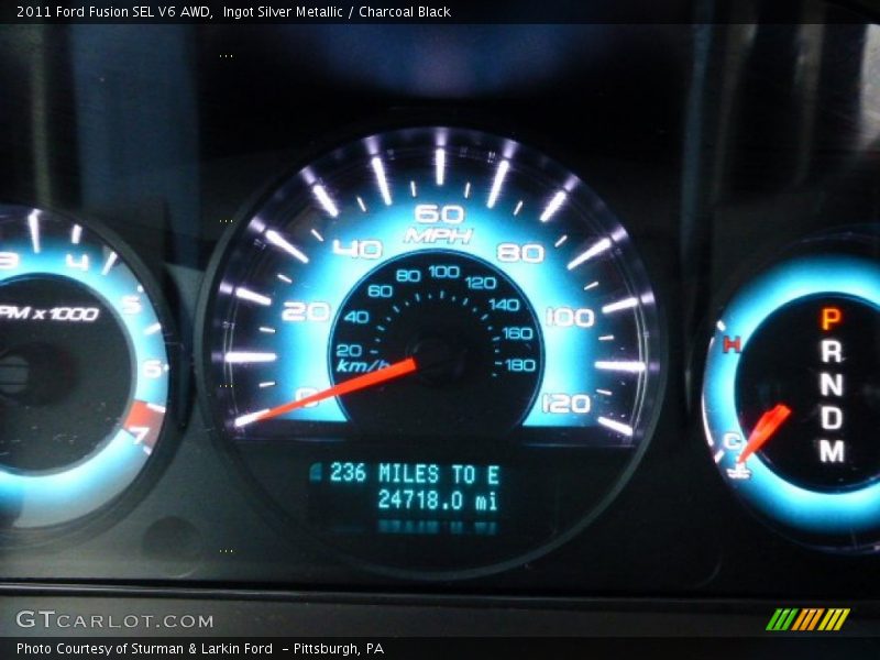 Ingot Silver Metallic / Charcoal Black 2011 Ford Fusion SEL V6 AWD
