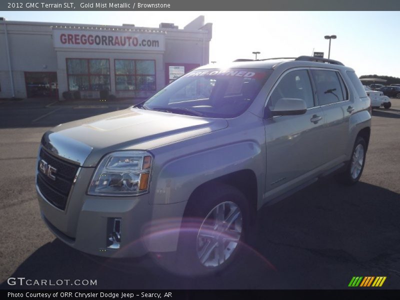 Gold Mist Metallic / Brownstone 2012 GMC Terrain SLT