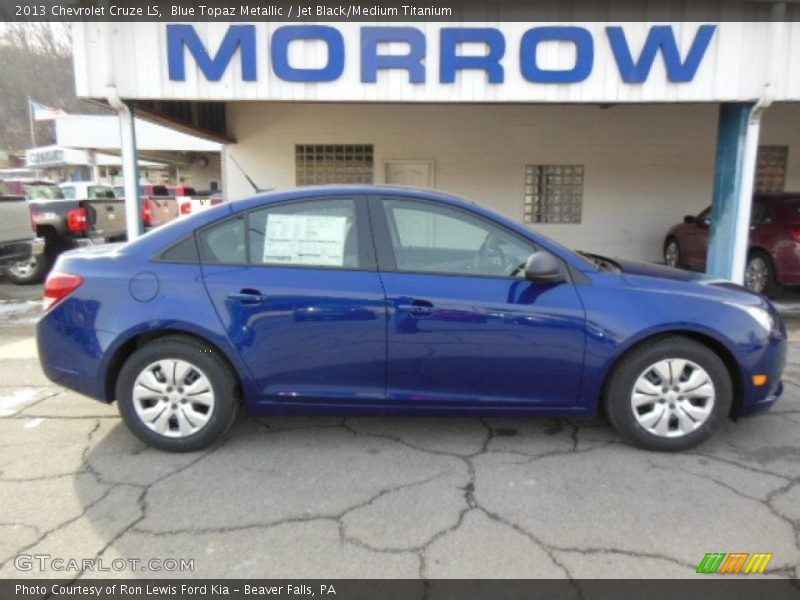 Blue Topaz Metallic / Jet Black/Medium Titanium 2013 Chevrolet Cruze LS