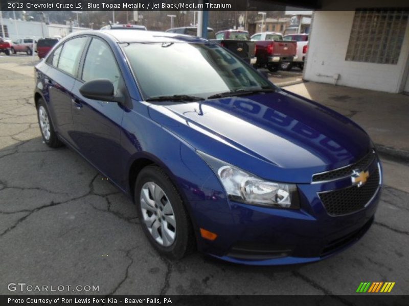 Blue Topaz Metallic / Jet Black/Medium Titanium 2013 Chevrolet Cruze LS