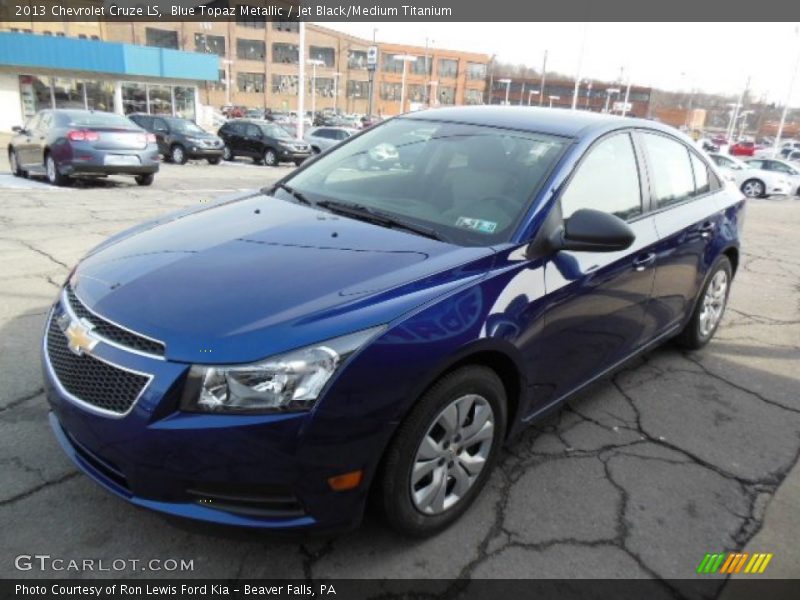 Blue Topaz Metallic / Jet Black/Medium Titanium 2013 Chevrolet Cruze LS