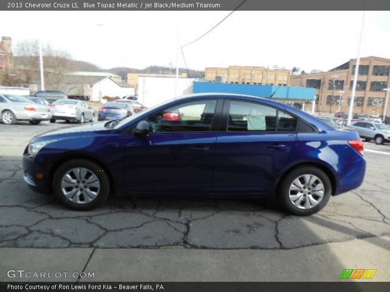Blue Topaz Metallic / Jet Black/Medium Titanium 2013 Chevrolet Cruze LS