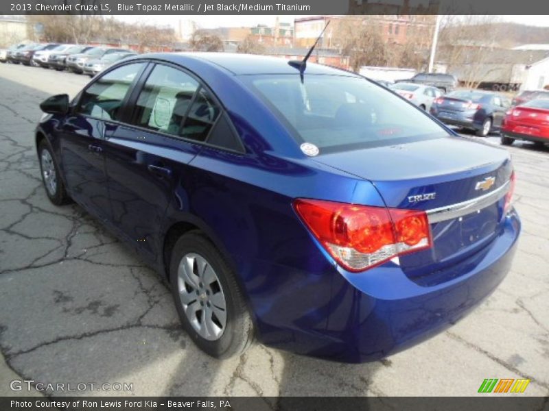 Blue Topaz Metallic / Jet Black/Medium Titanium 2013 Chevrolet Cruze LS