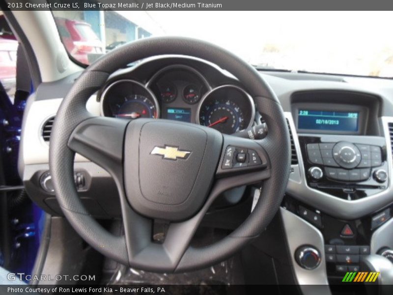 Blue Topaz Metallic / Jet Black/Medium Titanium 2013 Chevrolet Cruze LS