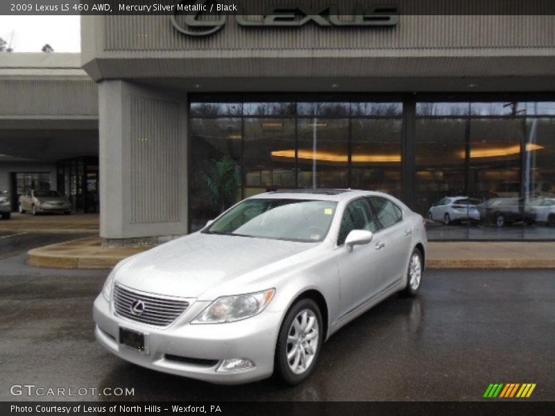 Mercury Silver Metallic / Black 2009 Lexus LS 460 AWD