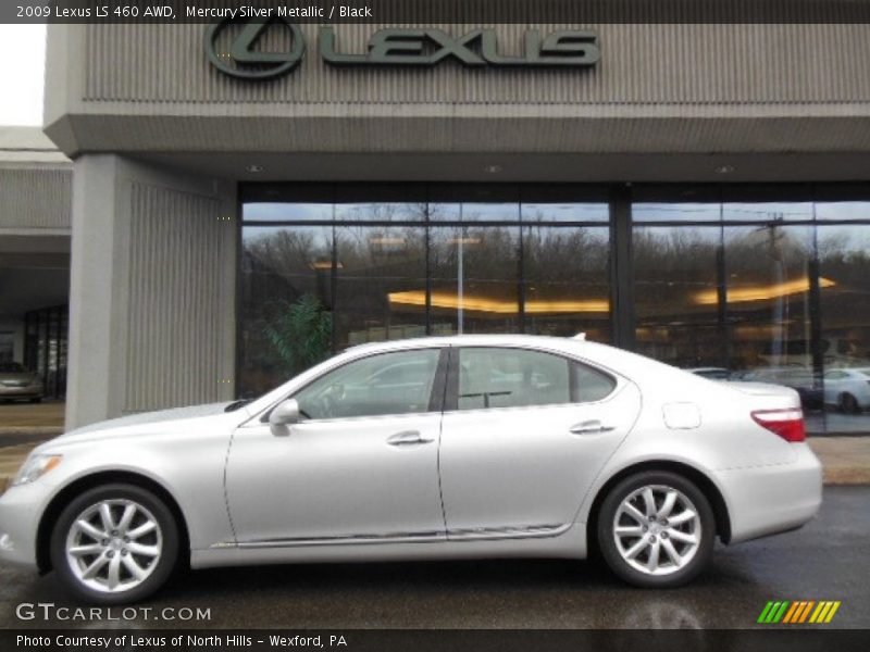 Mercury Silver Metallic / Black 2009 Lexus LS 460 AWD