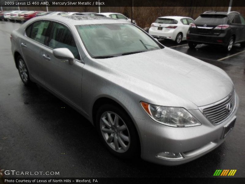 Mercury Silver Metallic / Black 2009 Lexus LS 460 AWD