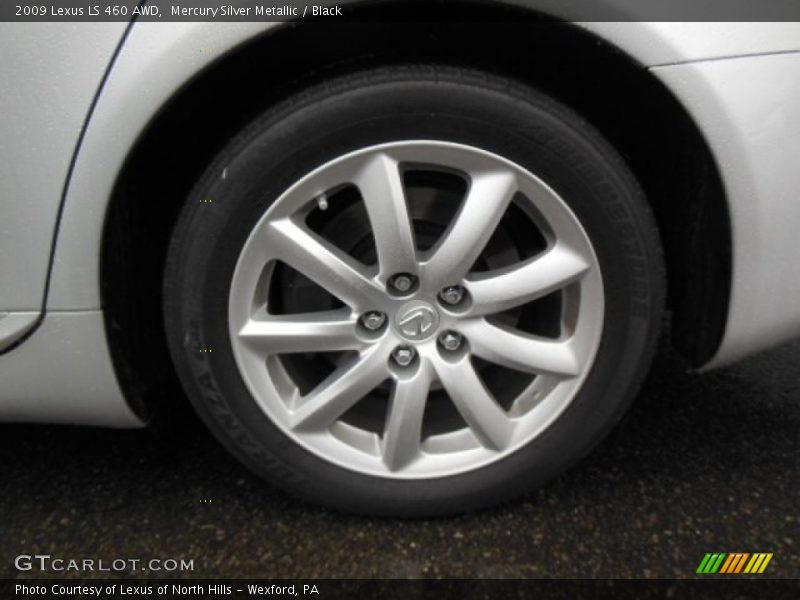 Mercury Silver Metallic / Black 2009 Lexus LS 460 AWD