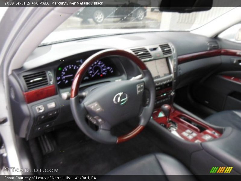 Mercury Silver Metallic / Black 2009 Lexus LS 460 AWD