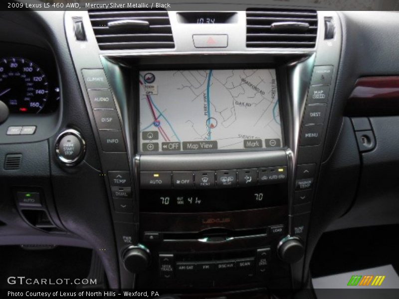 Mercury Silver Metallic / Black 2009 Lexus LS 460 AWD