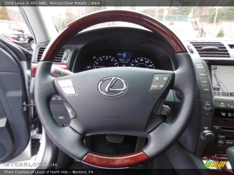 Mercury Silver Metallic / Black 2009 Lexus LS 460 AWD