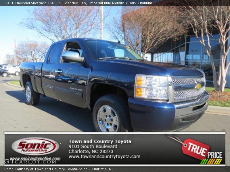 Imperial Blue Metallic / Dark Titanium 2011 Chevrolet Silverado 1500 LS Extended Cab