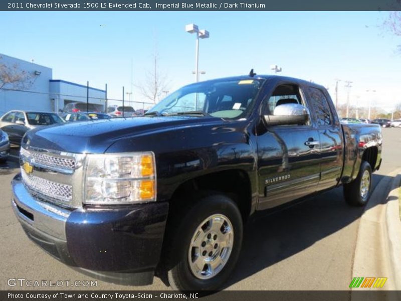 Imperial Blue Metallic / Dark Titanium 2011 Chevrolet Silverado 1500 LS Extended Cab
