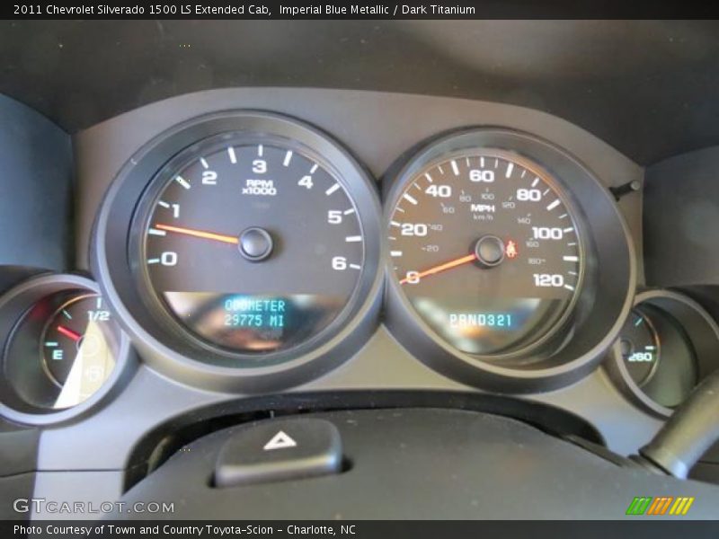 Imperial Blue Metallic / Dark Titanium 2011 Chevrolet Silverado 1500 LS Extended Cab
