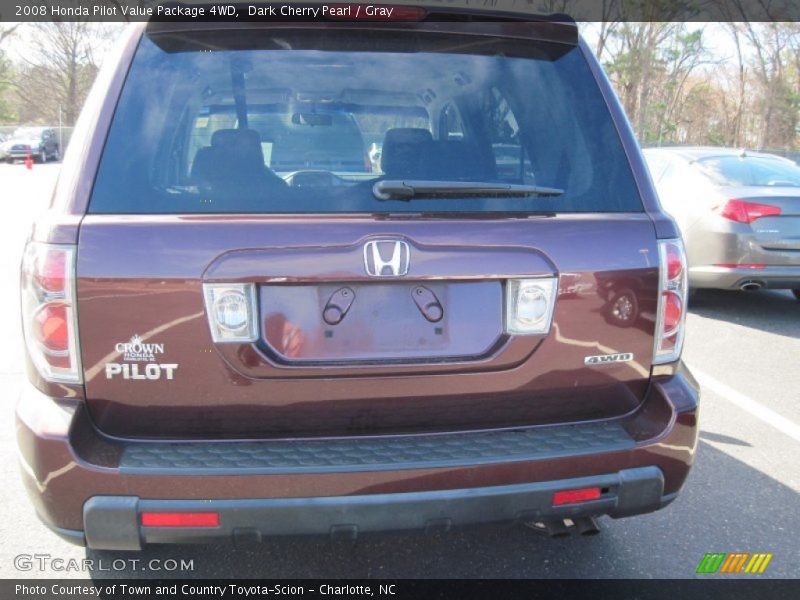 Dark Cherry Pearl / Gray 2008 Honda Pilot Value Package 4WD
