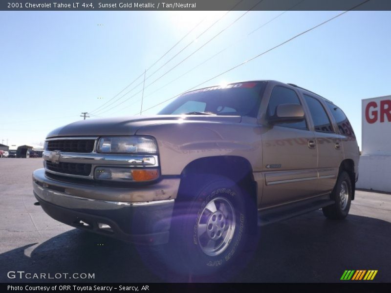 Sunset Gold Metallic / Tan/Neutral 2001 Chevrolet Tahoe LT 4x4