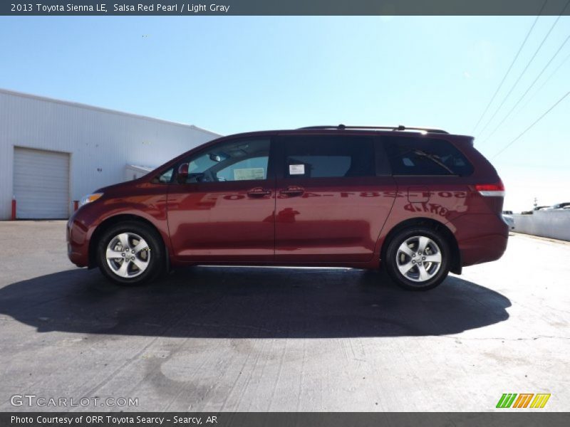 Salsa Red Pearl / Light Gray 2013 Toyota Sienna LE