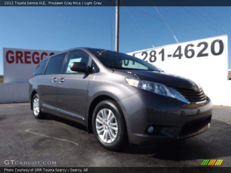 Predawn Gray Mica / Light Gray 2013 Toyota Sienna XLE